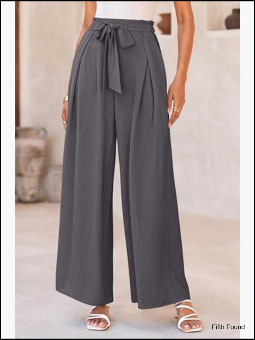 Wide Leg Work Pants High Waisted Loose Palazzo Trouser Summer Business Casual - Picture 3 of 7